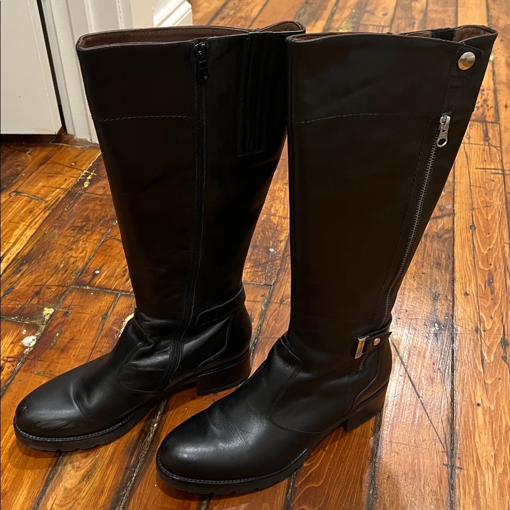 Nero Giardini Black Leather Winter Boots